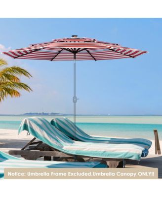 3-Tier Patio Umbrella Replacement Canopy Market Table Top Sunshade Cover