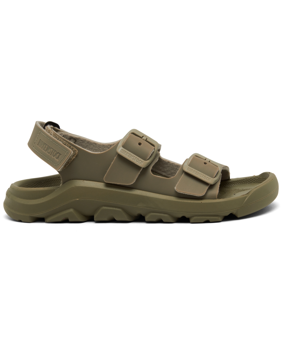 Shop Birkenstock Little Kids Mogami Birko-flor Fastening Strap Sandals From Finish Line In Olive Green