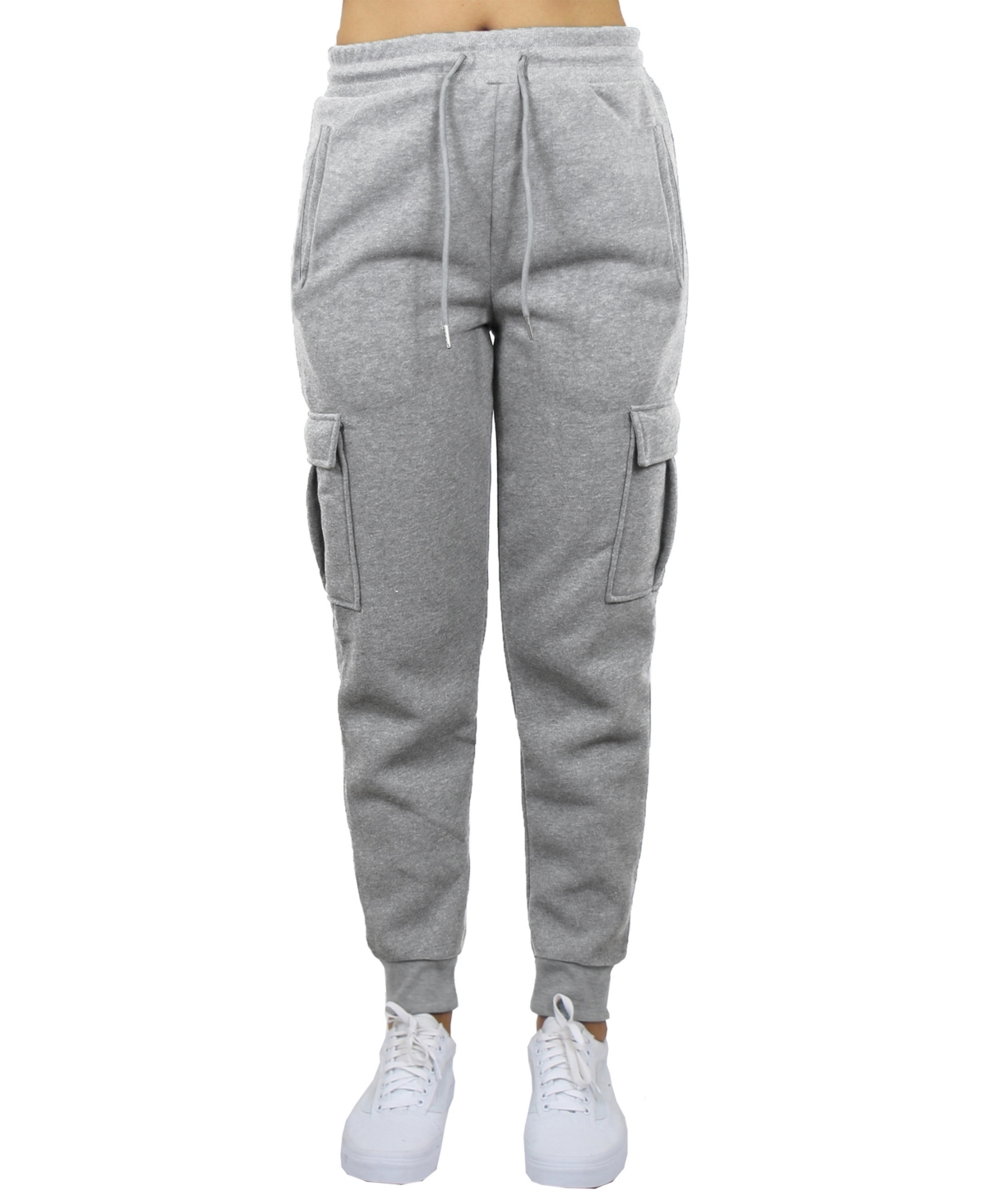 Carol Vee Women's Heavyweight Loose Fit Fleece-lined Cargo Jogger Pants In Charcoal