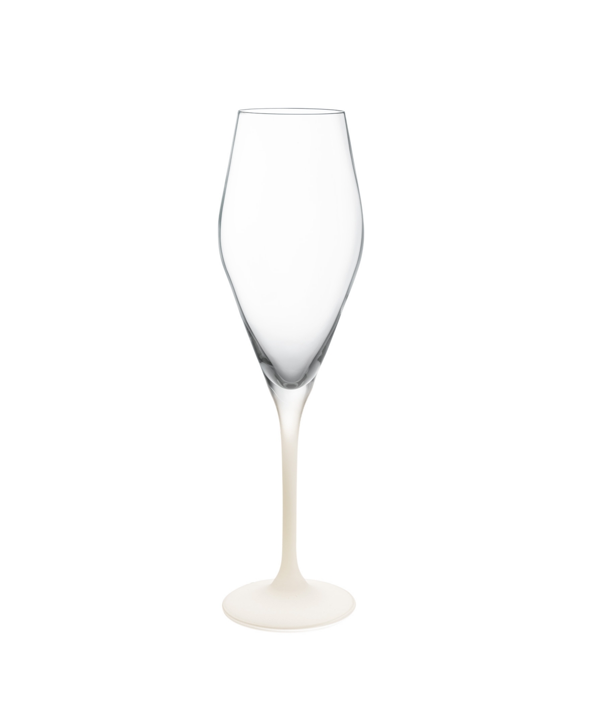 Villeroy & Boch Manufacture Rock Blanc Flutes Glasses, Set Of 4 In White