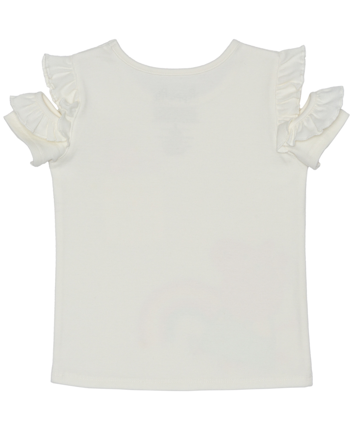 Shop Peppa Pig Toddler & Little Girls Short Sleeve Ruffle Top & Rib Legging, 2pc Set In White