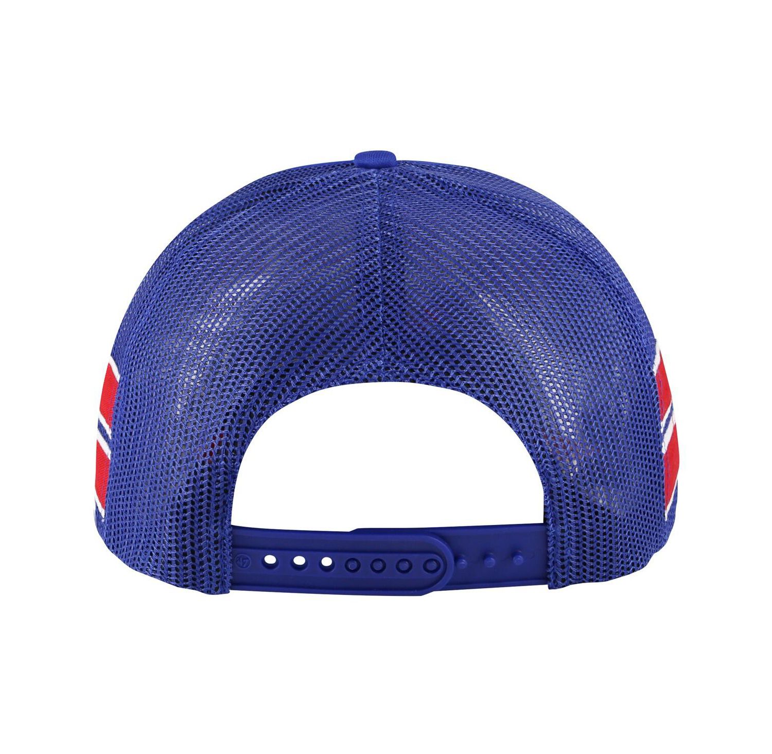 47 Brand Men's Blue New York Rangers Sideband Stripes Trucker Snapback Hat