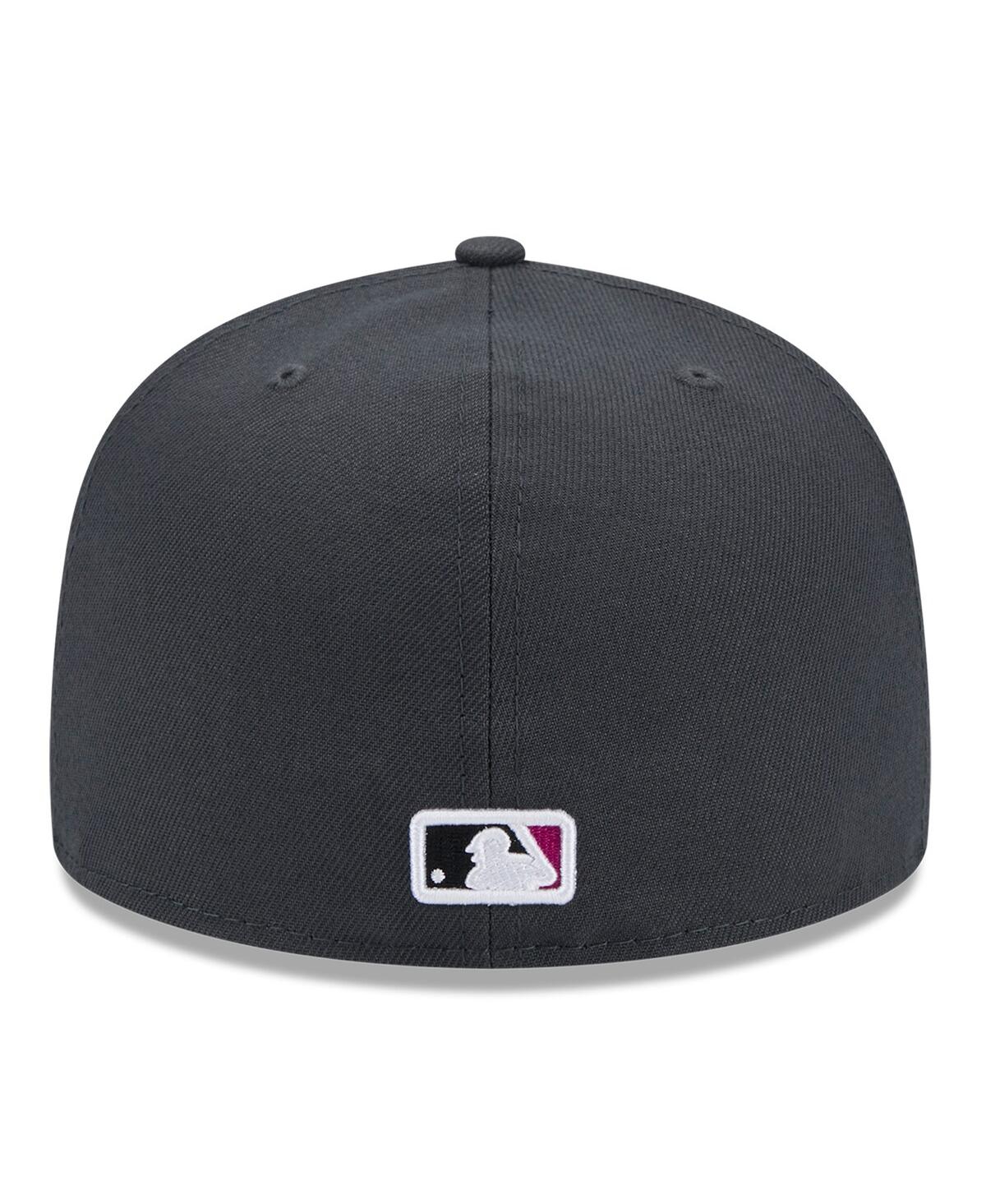 New Era Men's Graphite New York Mets 2024 City Connect Icon 59fifty Fitted Hat In Graphite
