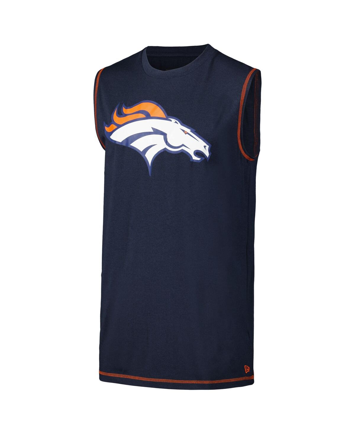 New Era Men's Navy Denver Broncos Tank Top In Navy