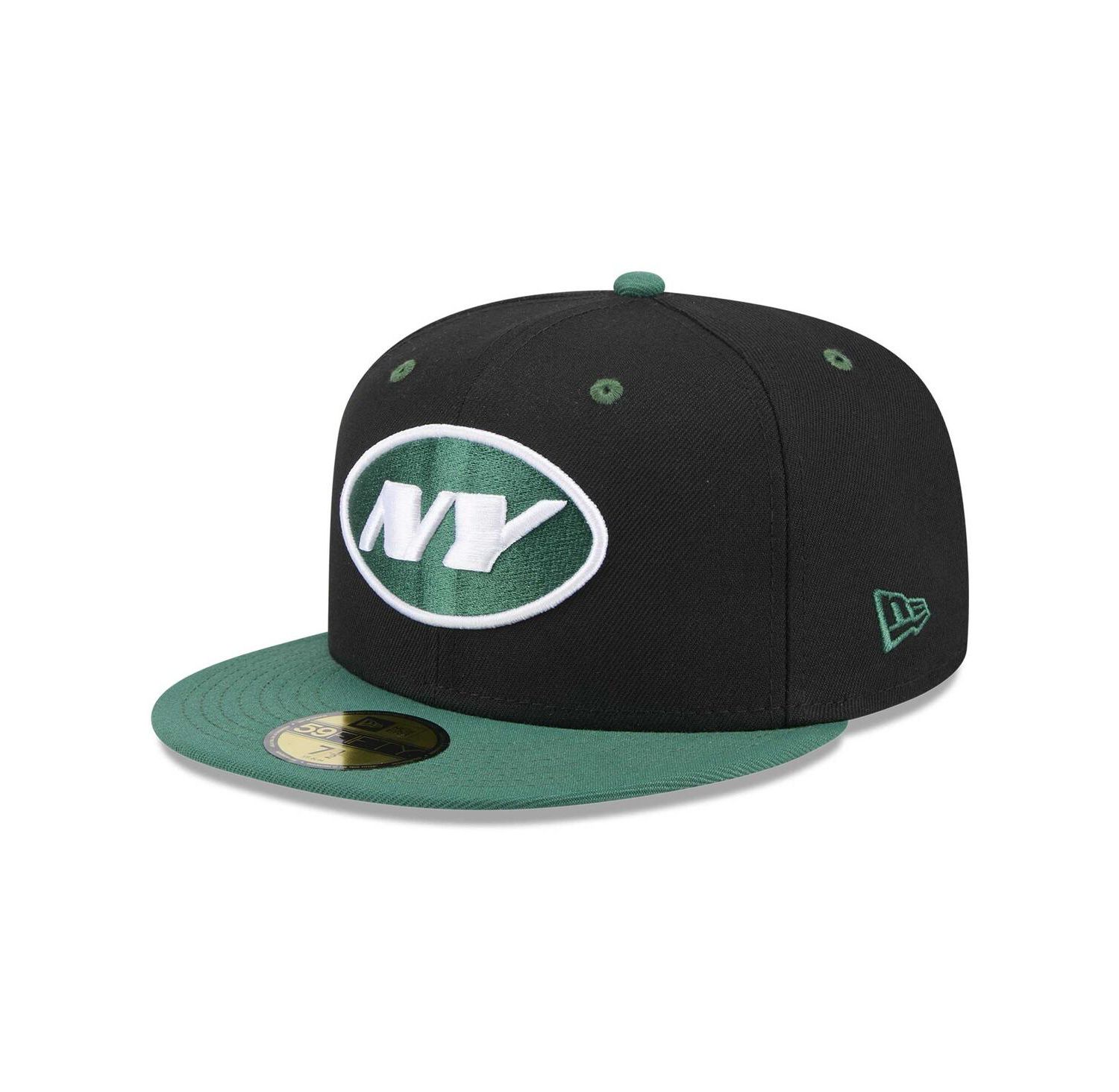 Men's Black/Green New York Jets Flipside 2Tone 59FIFTY Fitted Hat