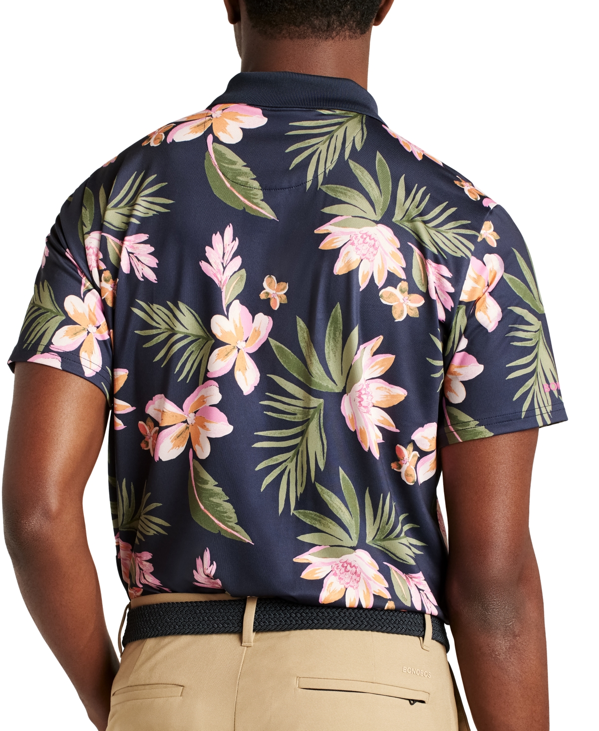 Bonobos Men's Floral-Print Performance Golf Polo Shirt
