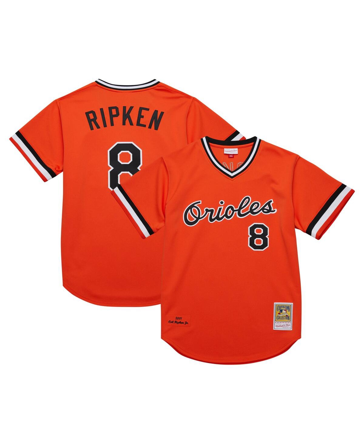 Mitchell Ness Men's Cal Ripken Jr. Orange Baltimore Orioles 2001 Cooperstown Collection Authentic Throwback Jersey - Orange