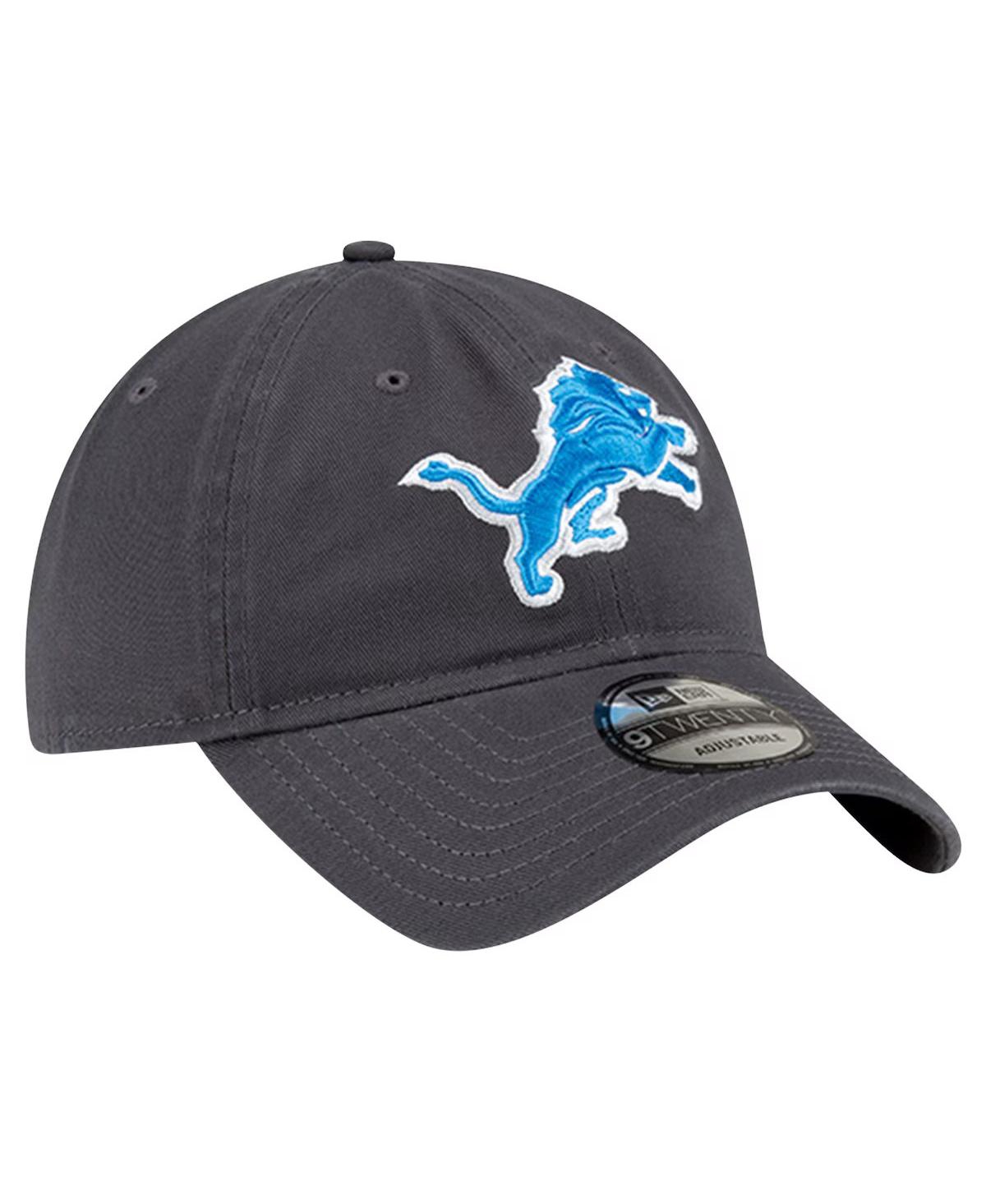 New Era Men'sDetroit Lions Core Classic 9TWENTY Adjustable Hat - Graphite