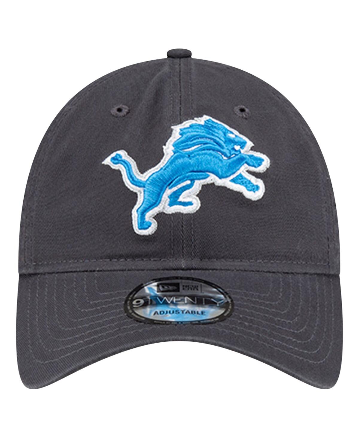 New Era Men'sDetroit Lions Core Classic 9TWENTY Adjustable Hat - Graphite