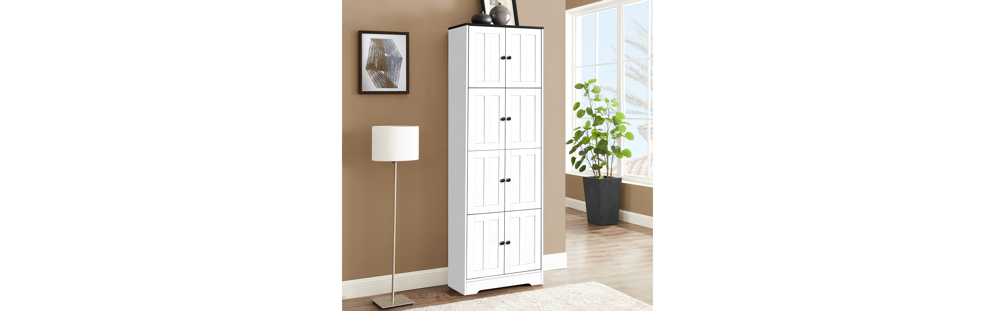 Streamdale Furniture 4-Door Tall Storage Cabinet for Various Rooms