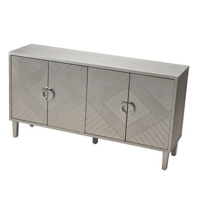 Storage Cabinet with Pine Legs, Champagne