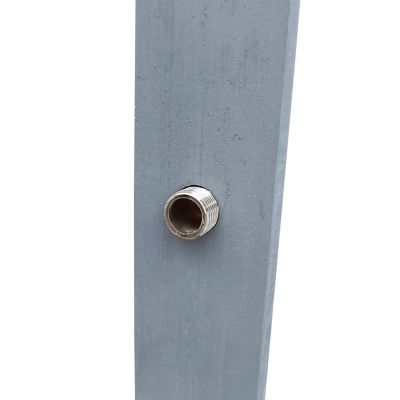 Simplie Fun Outdoor Garden Pool Shower With Chassis Board, For Swimming Pool, Patio, Terrace, Garden, Wood