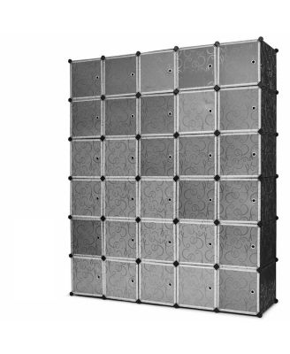 DIY 30 Cube Portable Closet Clothes Wardrobe Cabinet