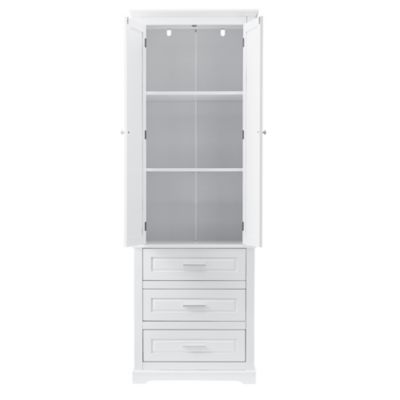 Streamdale Tall Storage Cabinet With Three Drawers For Bathroom/Office