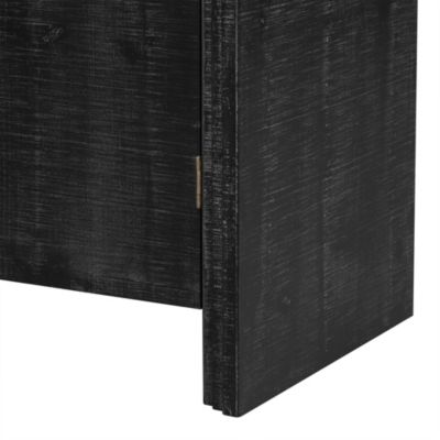 Minimalist Curved Sideboard with Gold Handles and Dividers