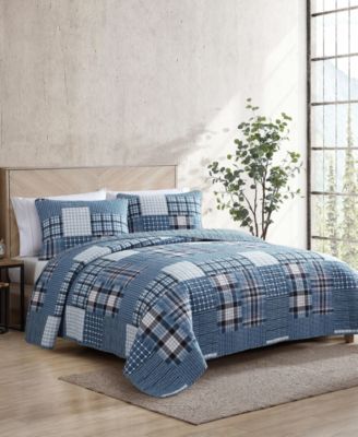 Hawthorne Reversible 3 Piece Quilt Set, Full/Queen