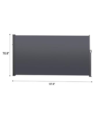 50" Retractable Side Awning (138" X 71"), Waterproof & UV-Resistant