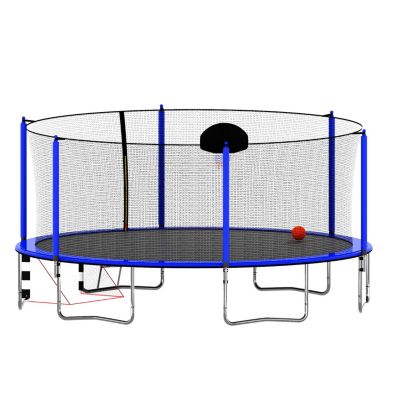 Streamdale 16FT Trampoline w/ Basketball, Ladder, Enclosure & Soccer Goal