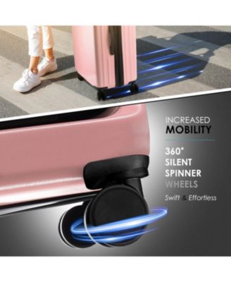 22" Hard Shell Lightweight Carry On Luggage Airline Approved with Smart Organization and Attachable Cosmetic Case