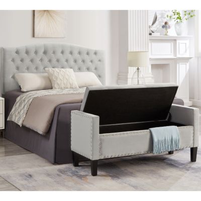 Streamdale Upholstered Storage Bench with Armrest