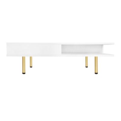 Exquisite 2-tier coffee table with gold legs