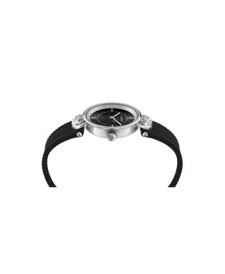 Women's Supernova Two Hand Quartz Black Silicone 34MM