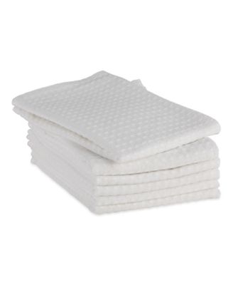 Cotton Kitchen Collection Dishtowel Set, 18x26", White, 6 Piece