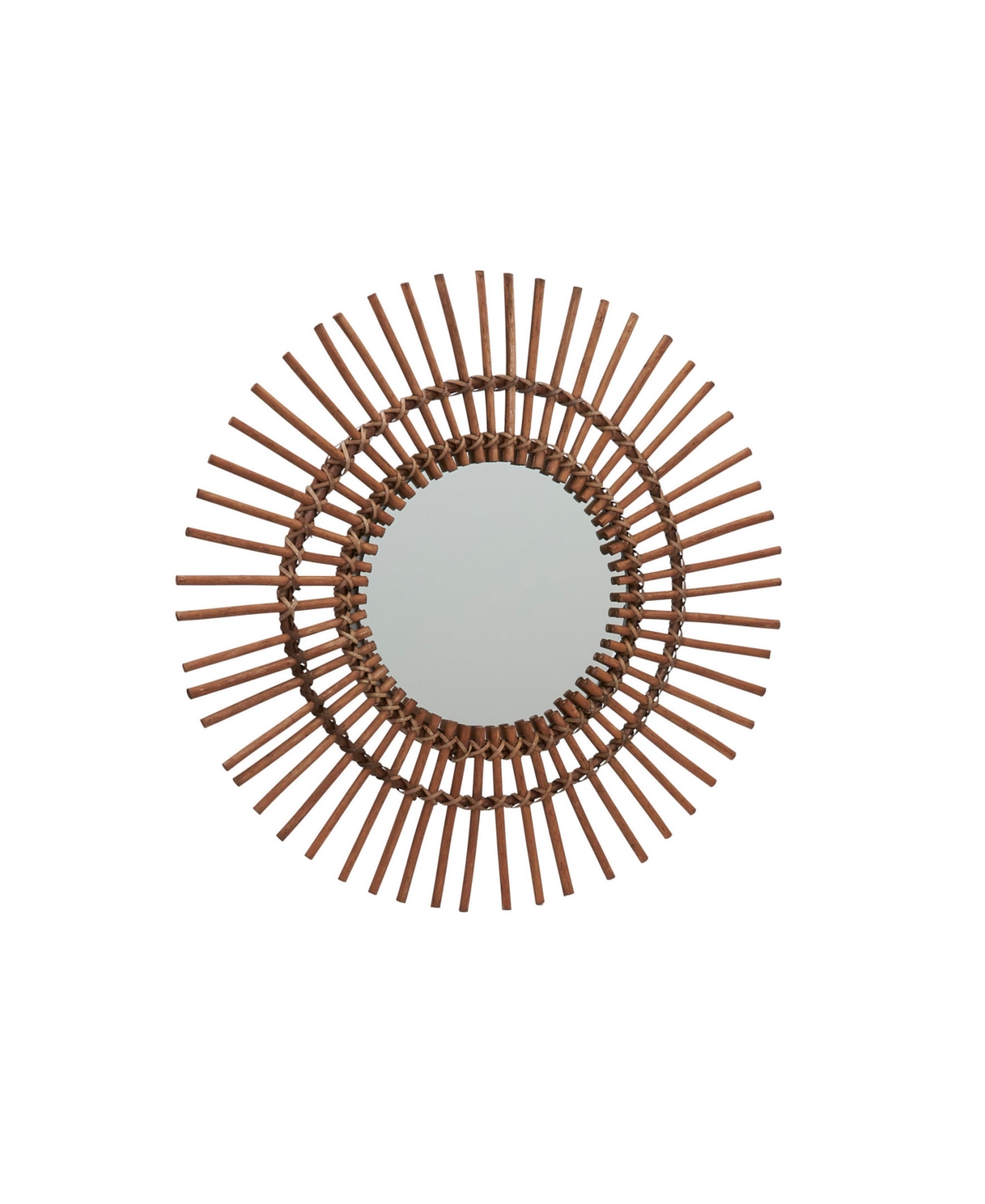 Decorative Wall Mirror Pinwheel Design - Brown