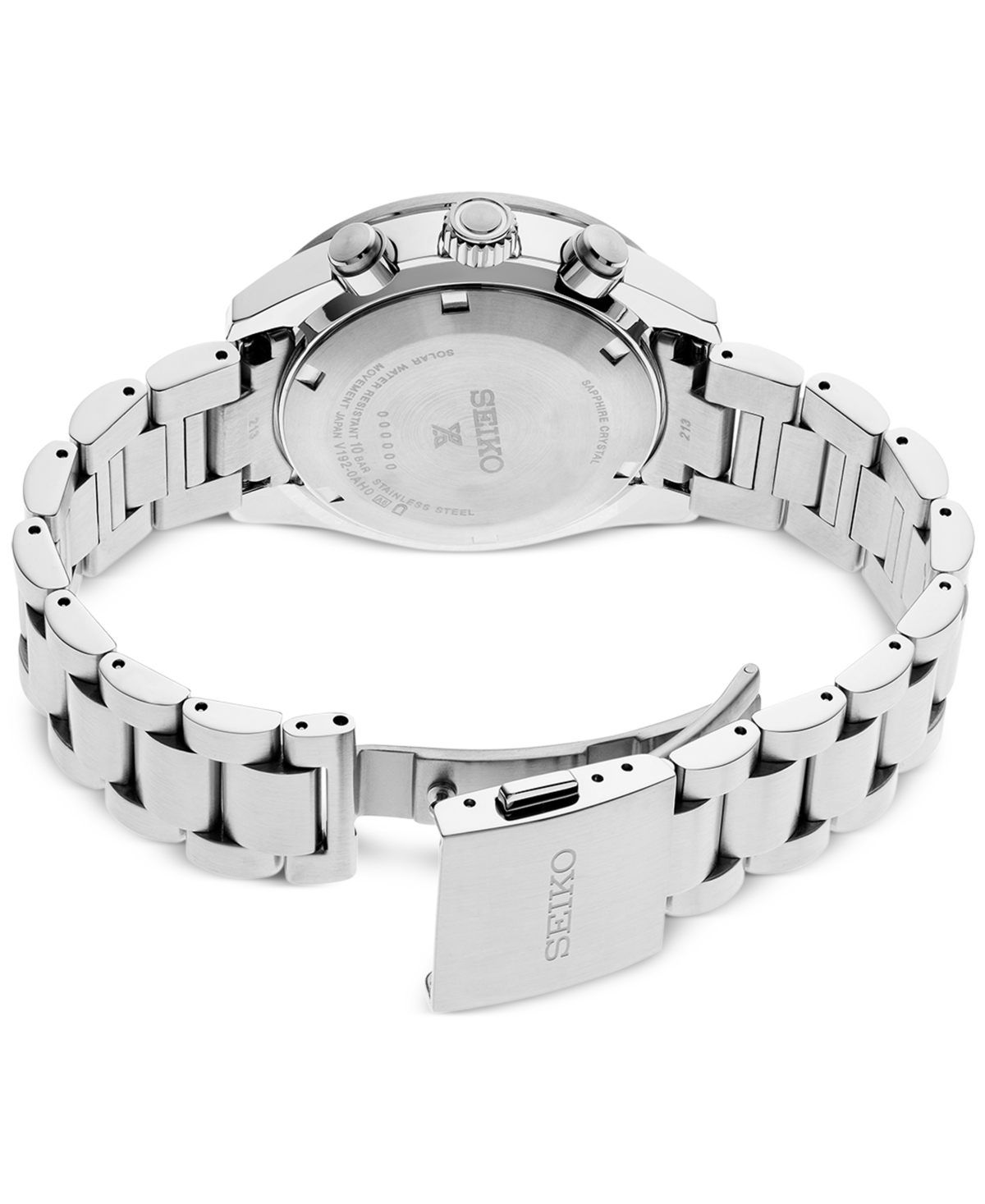 Seiko Men's Chronograph Solar Prospex Speedtimer Stainless Steel Bracelet Watch 41mm In Silver