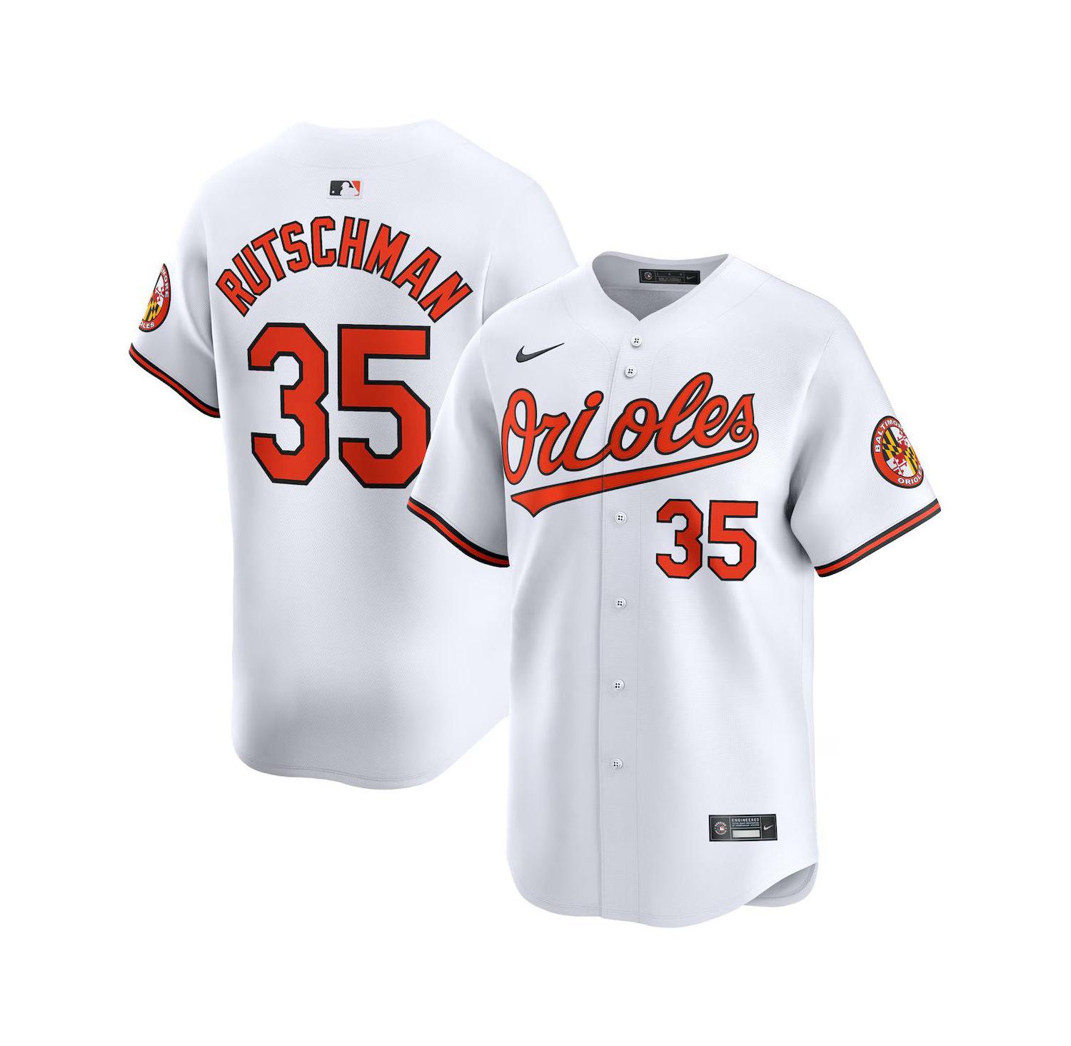 Big Boys and Girls Adley Rutschman White Baltimore Orioles Home Limited Player Jersey