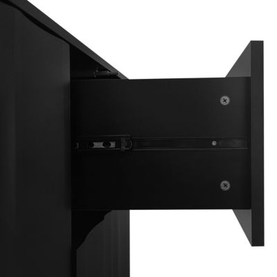 Wave Pattern Storage Cabinet, 2 Doors, 2 Drawers