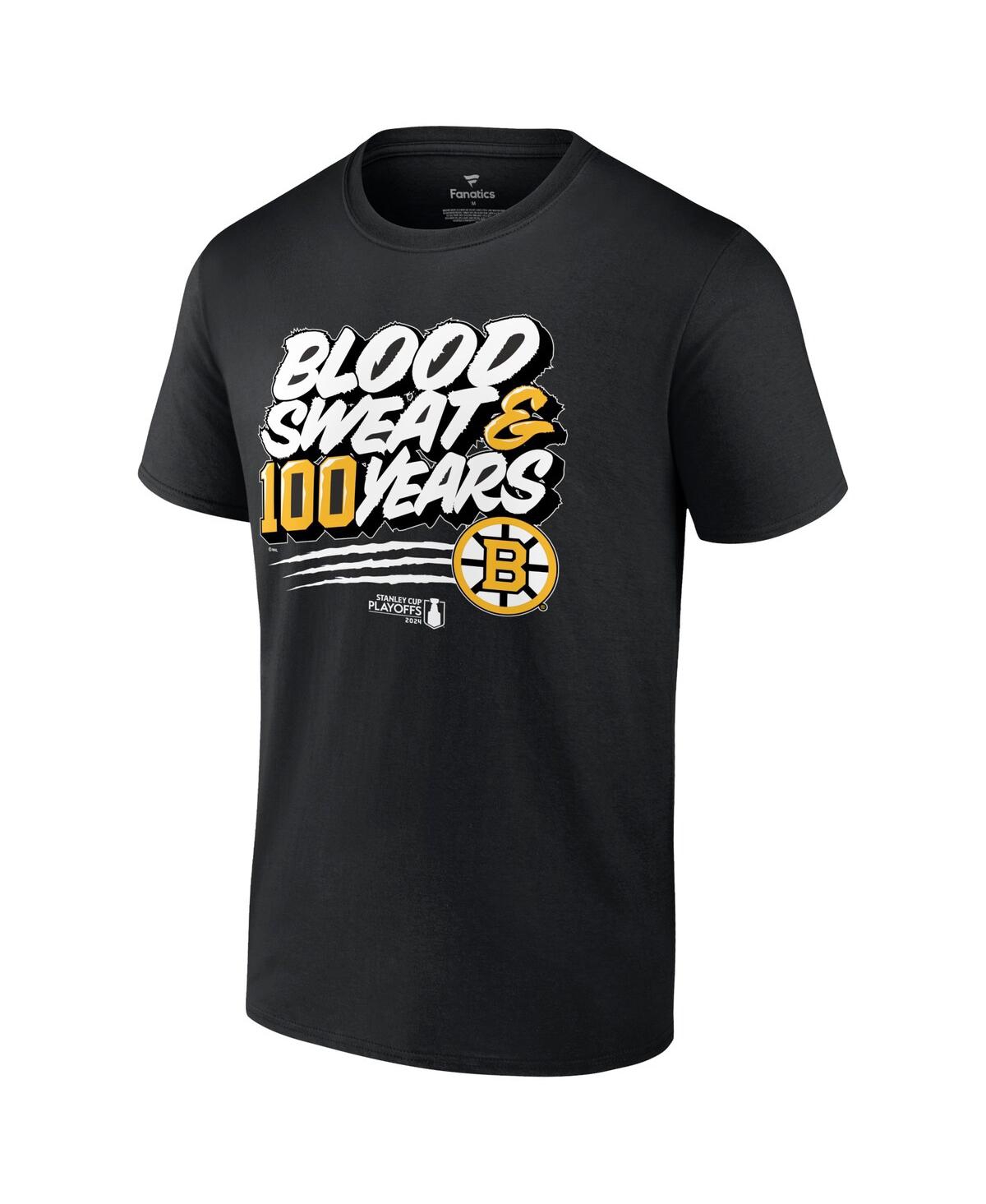 Fanatics Men'sBoston Bruins 2024 Stanley Cup Playoffs Slogan T-Shirt - Black