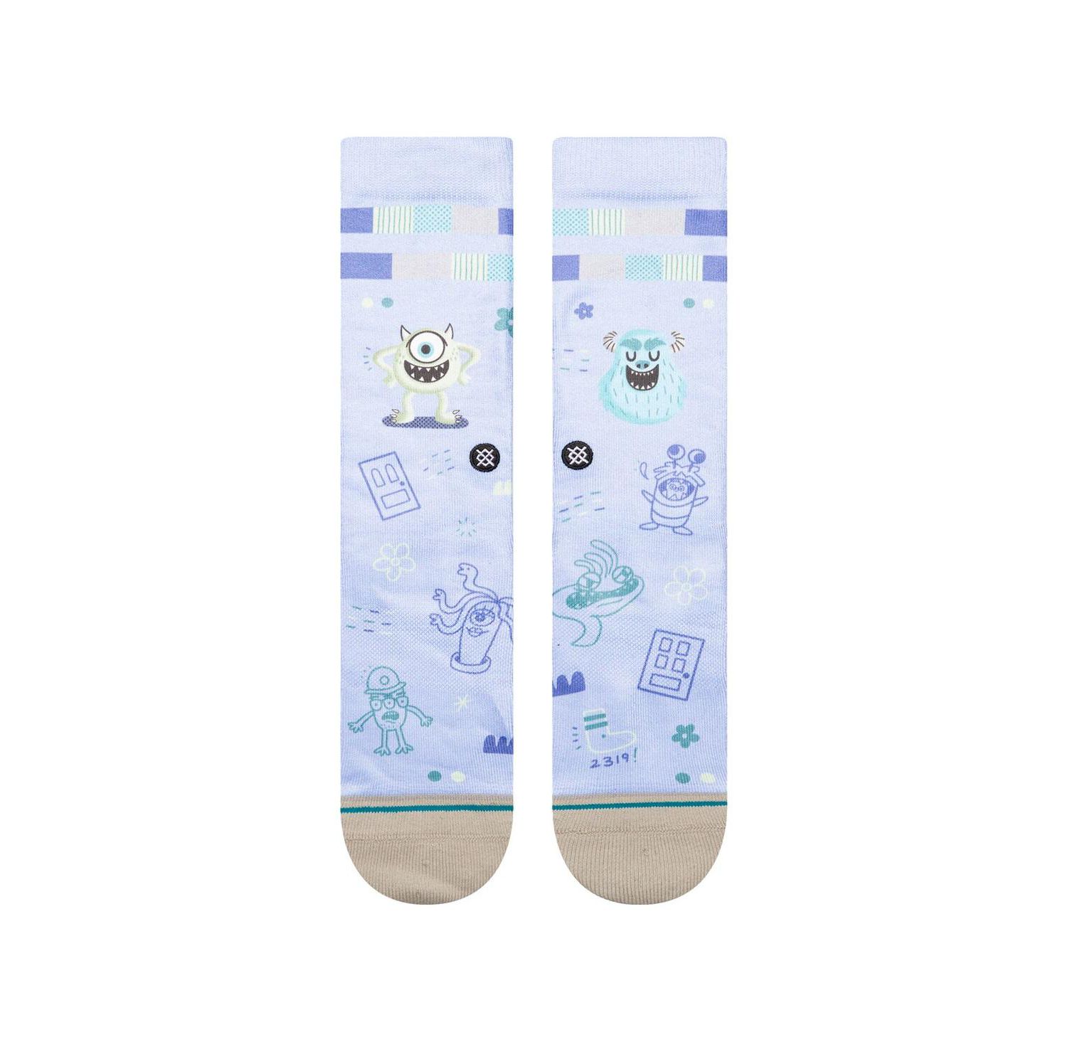Men's and Women's Monsters, Inc. FreshTek Crew Socks