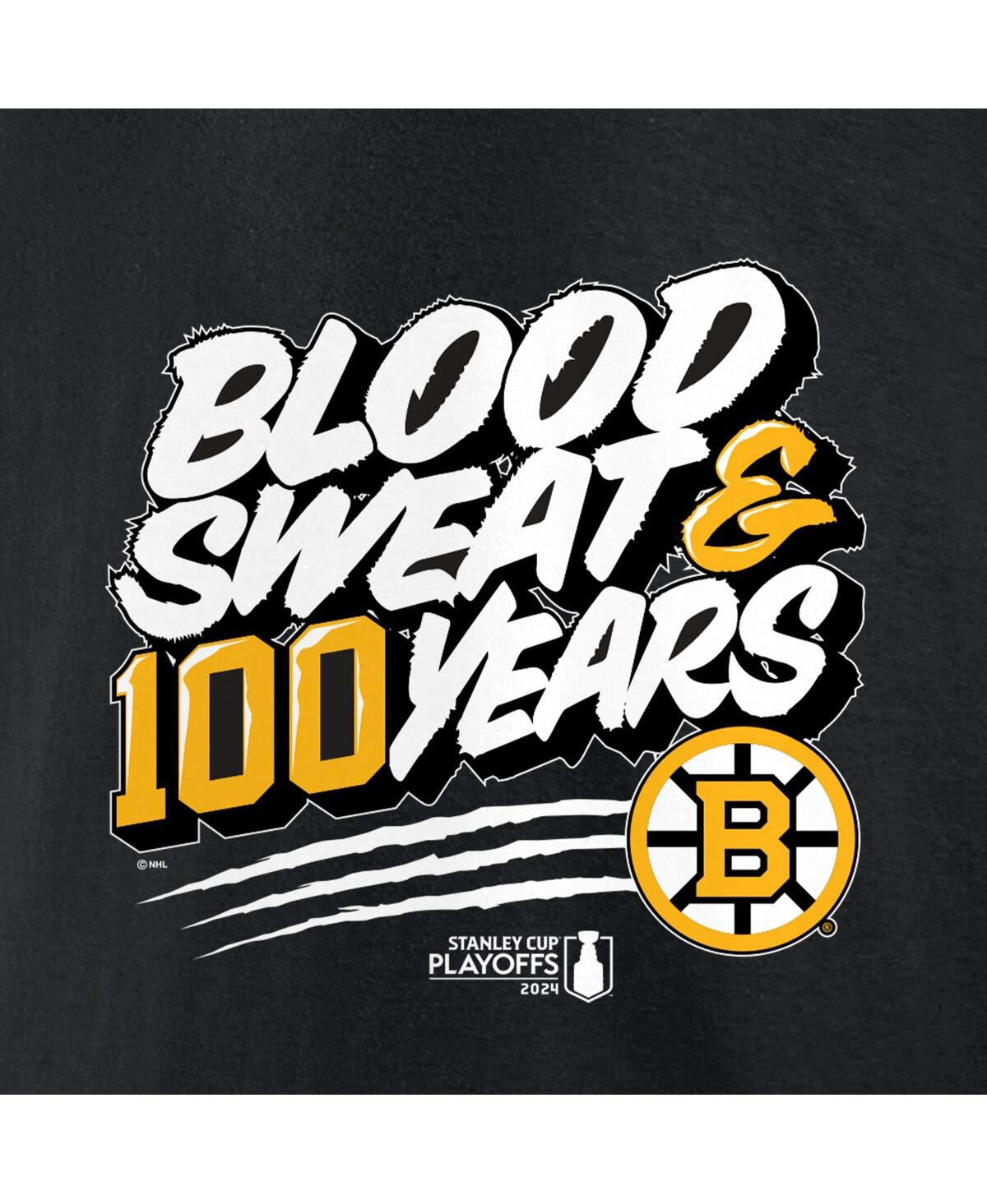 Fanatics Men'sBoston Bruins 2024 Stanley Cup Playoffs Slogan T-Shirt - Black
