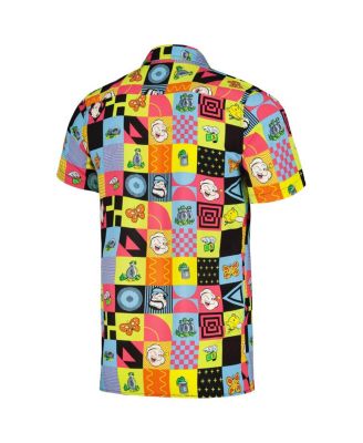 Men's and Women's Yellow Popeye Trapped Button-Up Shirt