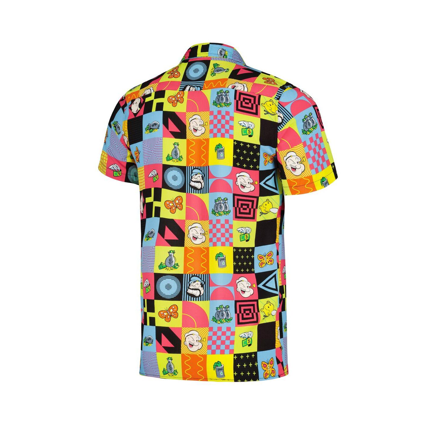 Men's and Women's Yellow Popeye Trapped Button-Up Shirt