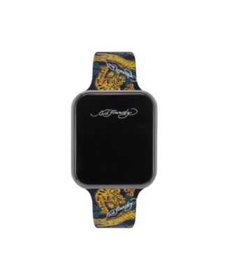 Ed Hardy Men's Multicolor Silicone Strap Watch 45mm - Macy's