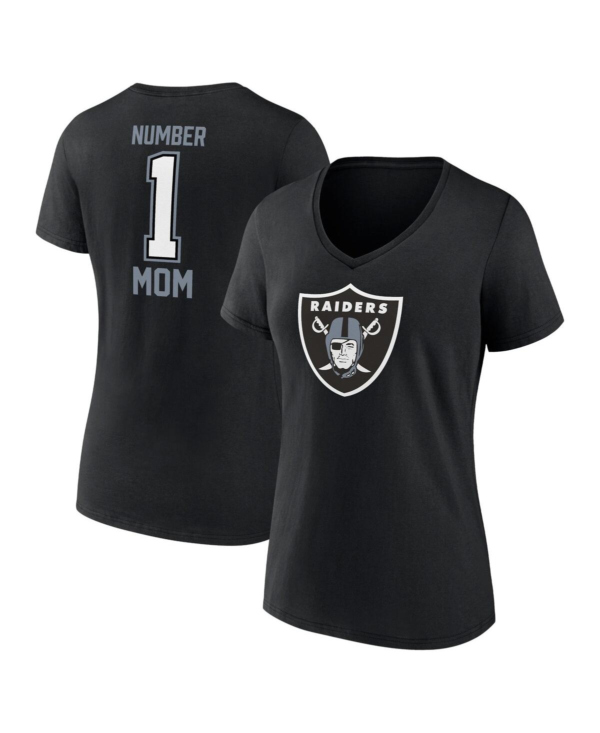 Fanatics Women's Branded Black Las Vegas Raiders Mother's Day V-neck T-shirt In Black