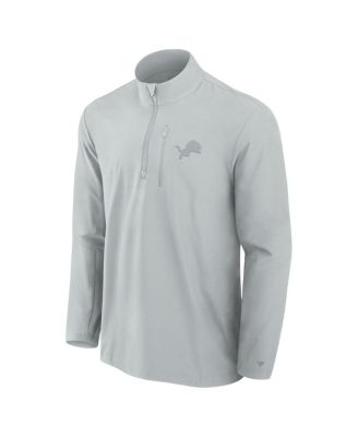 Men's Gray Detroit Lions Front Office Woven Quarter-Zip Jacket