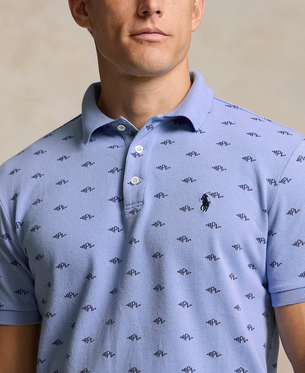 Polo Ralph Lauren Men's Classic-Fit Monogram Stretch Polo Shirt - Dress Shirt Blue