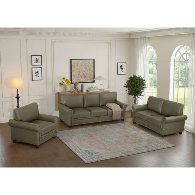 Faux Leather 1+2+3 Sectional  Living Room Sofa With Storage Sofa
