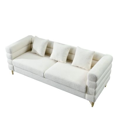 Teddy Oversized 3-Seater Sectional Sofa With Pillows
