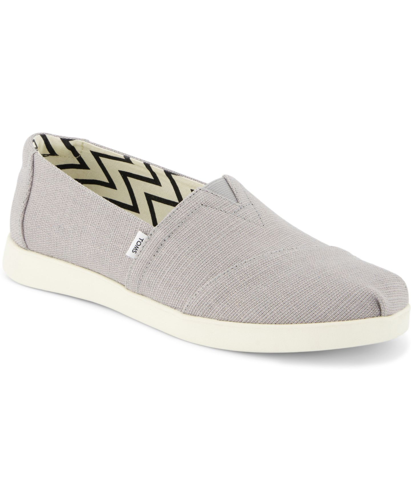 Женские эспадрильи Toms Alpargata Plus с миндалевидным носком, цвет: Серый холщовый — фото 1