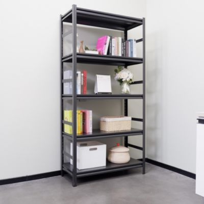 5-Tier Adjustable Metal Shelving - 2000 LBS Load, H63 x W31.5 x D15.7