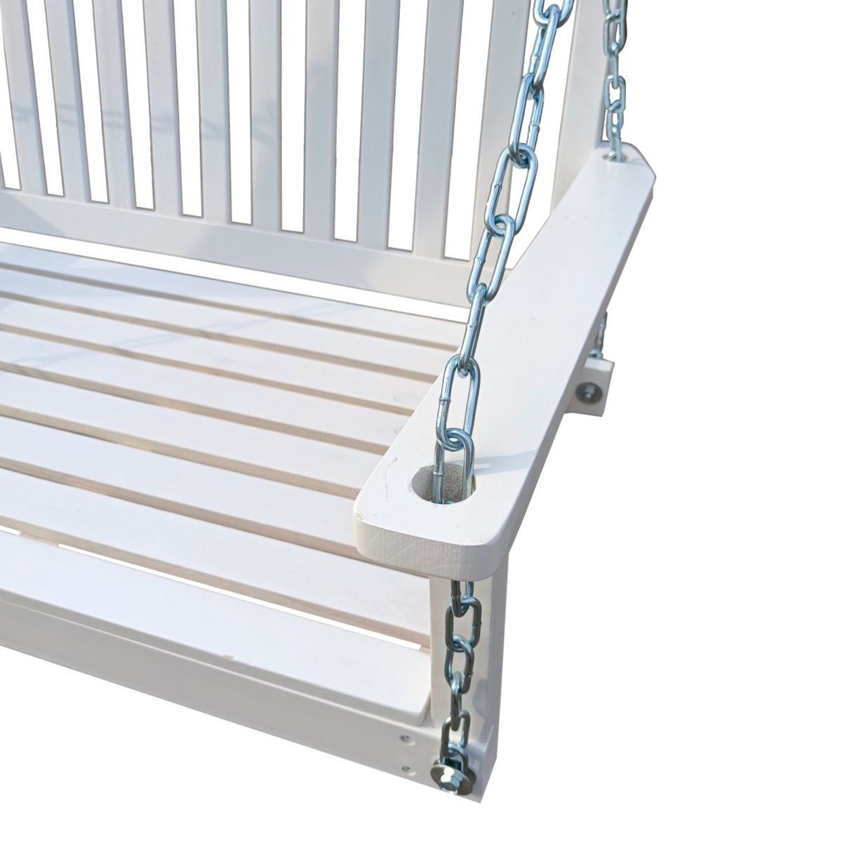 Streamdale Outdoor Wood Swing with Armrests, Easy Assembly