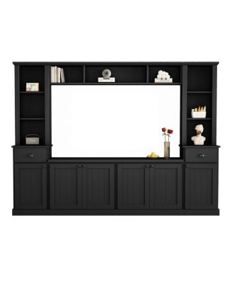 Modern TV Wall Unit Set With Ample Storage & Large Media Console