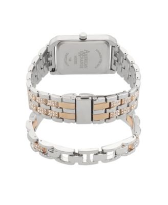 Men's Crystal Bracelet Watch 33mm Gift Set