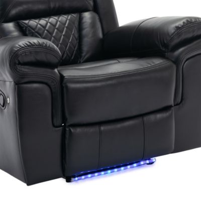 Streamdale Manual Recliner Chair with LED for Home Theater