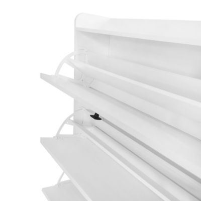 Particle Board and MDF Board 3-Drawer Shoe Cabinet & Seat Organizer