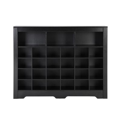 MDF and particle board Sleek 24 Shoe Cubby Console & Sideboard